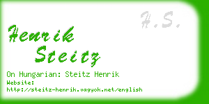 henrik steitz business card